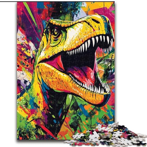Puzzles Tyrannosaurus Rex Graffiti Holzpuzzles 26x38cm, anspruchsvolles Denkspiel, Familienaktivität, Heimdekoration Puzzles Tyrannosaurus Rex Graffiti Holzpuzzles 26x38cm, anspruchsvolles Denkspiel, Familienaktivität, Heimdekoration von ZKYUBEK