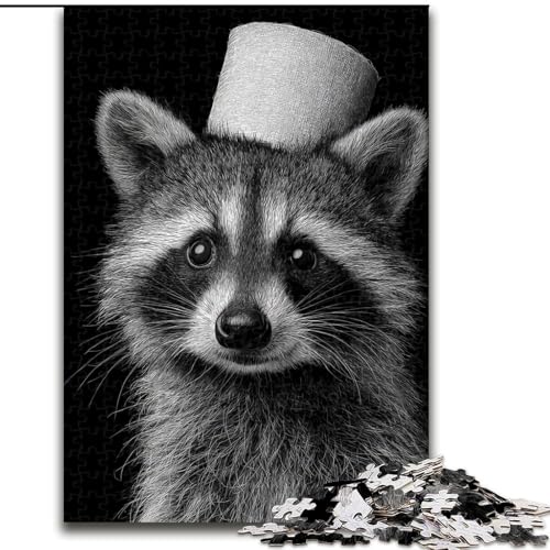 Puzzles Waschbär spielt mit Toilettenpapier Holzpuzzles 26x38cm Anspruchsvolles Denkspiel, Familienaktivität, Heimdekoration Puzzles Waschbär spielt mit Toilettenpapier Holzpuzzles 26x38cm Anspruchsvolles Denkspiel, Familienaktivität, Heimdekoration von ZKYUBEK