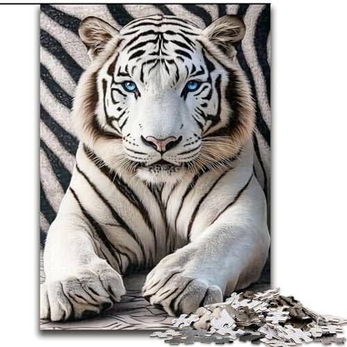 Puzzles Weißer Tiger Holzpuzzles 26X38CM Anspruchsvolles Denkspiel, Familienaktivität, Heimdekoration Puzzles Weißer Tiger Holzpuzzles 26X38CM Anspruchsvolles Denkspiel, Familienaktivität, Heimdekoration von ZKYUBEK