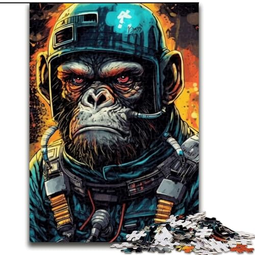 Puzzles Weltraum-Schimpanse, Holzpuzzle, 26x38cm, Denkspiel, interaktives Familienspiel, geeignet für Kinder ab 14 Jahren Puzzles Weltraum-Schimpanse, Holzpuzzle, 26x38cm, Denkspiel, interaktives Familienspiel, geeignet für Kinder ab 14 Jahren von ZKYUBEK