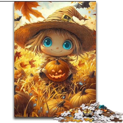 Puzzles für 1000 Teile, Halloween-Vogelscheuche, Unmögliches Puzzle für Erwachsene, 50x75cm, Denksportaufgabe und Heimdekoration Puzzles für 1000 Teile, Halloween-Vogelscheuche, Unmögliches Puzzle für Erwachsene, 50x75cm, Denksportaufgabe und Heimdekoration von ZKYUBEK