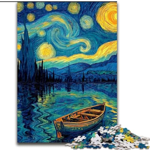 Puzzles für 1000 Teile, Sternenhimmel-Boot, Papp-Puzzles, 26x38cm, Spiel für Erwachsene, Geschenk, Familien-Interaktives Spiel, Gehirn-Herausforderung von ZKYUBEK