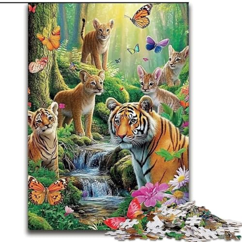 Puzzles für 1000 Teile, Tierwelt-Puzzles aus Pappe, 26x38cm, Spiel für Erwachsene, Geschenk, Familien-Interaktives Spiel, Gehirn-Herausforderungsgeschenk von ZKYUBEK