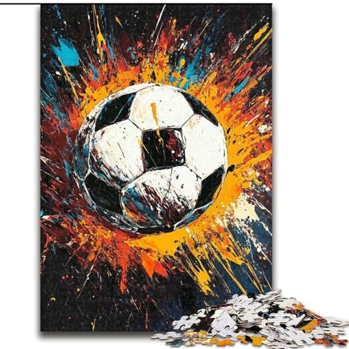 Puzzles für 1000 Teile Fußball, anspruchsvolle Puzzles, 50x75cm, Muttertag, Geburtstag, Weihnachten von ZKYUBEK