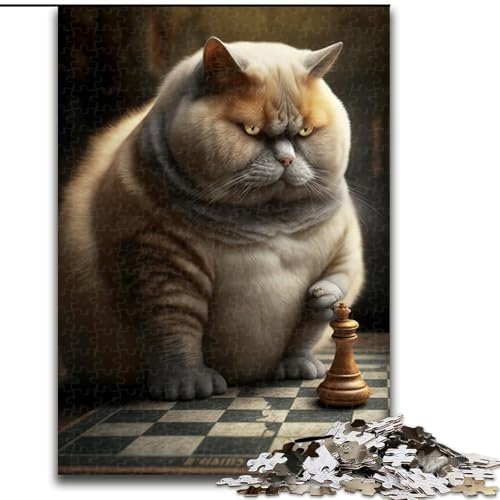 Puzzles für Erwachsene, 1000 Schach-Katzen-Puzzles für Erwachsene, Größe 50x75cm, anspruchsvolles Denkspiel für Teenager, Spaß für den Spieleabend mit der Familie Puzzles für Erwachsene, 1000 Schach-Katzen-Puzzles für Erwachsene, Größe 50x75cm, anspruchsvolles Denkspiel für Teenager, Spaß für den Spieleabend mit der Familie von ZKYUBEK