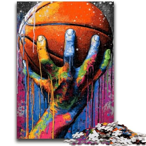 Puzzles für Erwachsene, Basketball, Sport, Lernspielzeug, einzigartige Heimdekoration und Geschenke für Kinder ab 14 Jahren, 26x38cm von ZKYUBEK