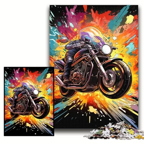 Puzzles für Erwachsene, Bunte Motorrad-Puzzles für Erwachsene, 50x75cm, anspruchsvolles DIY-Denkspiel, perfektes Familienspiel oder dekoratives Geschenk Puzzles für Erwachsene, Bunte Motorrad-Puzzles für Erwachsene, 50x75cm, anspruchsvolles DIY-Denkspiel, perfektes Familienspiel oder dekoratives Geschenk von ZKYUBEK