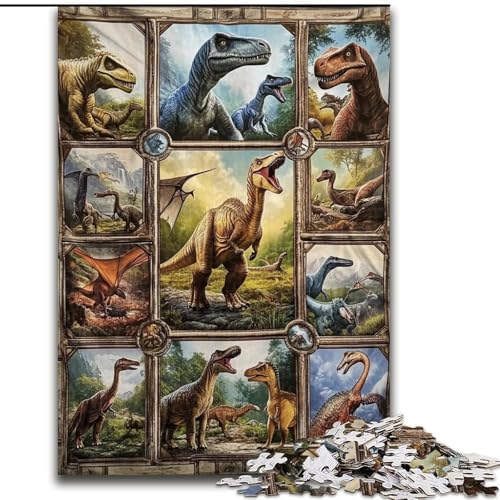 Puzzles für Erwachsene, Dinosaurier-Collage, Holzpuzzles, 26x38cm, Heimdekoration, Denksportspiel für Teenager und Familieninteraktion Puzzles für Erwachsene, Dinosaurier-Collage, Holzpuzzles, 26x38cm, Heimdekoration, Denksportspiel für Teenager und Familieninteraktion von ZKYUBEK