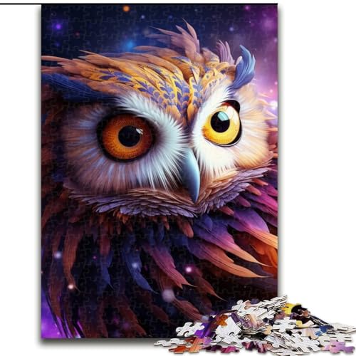 Puzzles für Erwachsene, Galaxy Owl, Unmögliches Puzzle für Erwachsene, Größe 26x38cm, Interaktives Familienspiel, Denksportaufgabe, Lernspielzeug von ZKYUBEK