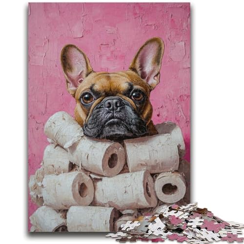 Puzzles für Erwachsene, Hunde und Toilettenpapier, Lernspielzeug, einzigartige Heimdekoration und Geschenke für Kinder ab 14 Jahren, 26x38cm von ZKYUBEK