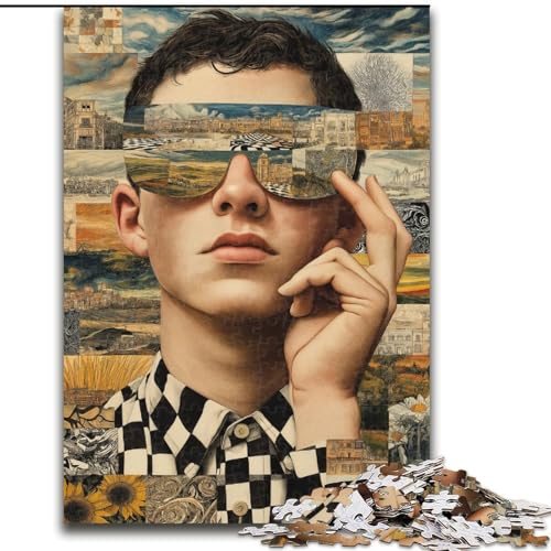 Puzzles für Erwachsene, Kunst, Mensch, Holzpuzzles, 50x75cm, Spiel für Erwachsene, Geschenk, interaktives Familienspiel, Gehirn-Herausforderungsgeschenk von ZKYUBEK