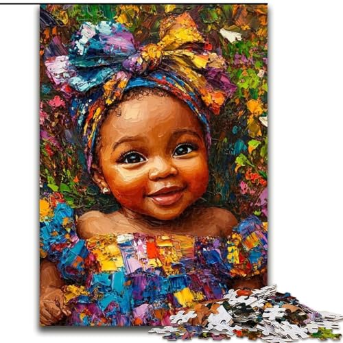 Puzzles für Erwachsene, afrikanisches kleines Mädchen, Holzpuzzles, 26x38cm, Heimdekoration, Denksportspiel für Teenager und Familieninteraktion Puzzles für Erwachsene, afrikanisches kleines Mädchen, Holzpuzzles, 26x38cm, Heimdekoration, Denksportspiel für Teenager und Familieninteraktion von ZKYUBEK