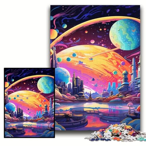 Puzzles für Erwachsene, farbenfrohe Planeten-Puzzles für Erwachsene, 50x75cm, Spaß für die ganze Familie, Herausforderung für das Gehirn, Teenager Puzzles für Erwachsene, farbenfrohe Planeten-Puzzles für Erwachsene, 50x75cm, Spaß für die ganze Familie, Herausforderung für das Gehirn, Teenager von ZKYUBEK