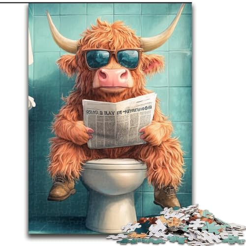 Puzzles für Erwachsene Pink Yak Go Toilet, unmögliche Puzzles für Erwachsene, Größe 26x38cm, interaktives Familienspiel, Denksportaufgabe, Lernspielzeug von ZKYUBEK