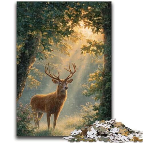 Puzzles für Erwachsene und Jugendliche, Dschungelhirsch, Spielzeug, Lernspiele, Stressabbau, Stärkung der Liebe zwischen Paaren, 50x75cm Puzzles für Erwachsene und Jugendliche, Dschungelhirsch, Spielzeug, Lernspiele, Stressabbau, Stärkung der Liebe zwischen Paaren, 50x75cm von ZKYUBEK