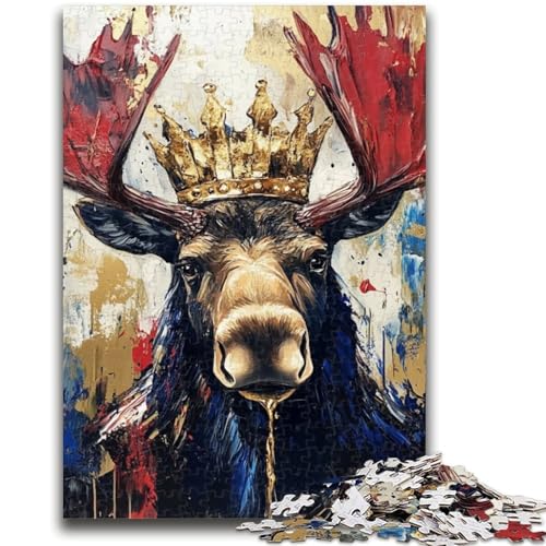 Puzzles für Erwachsene und Jugendliche, Elchkunst, Spielzeug, Lernspiele, Stressabbau, Stärkung der Liebe zwischen Paaren, 26x38cm von ZKYUBEK