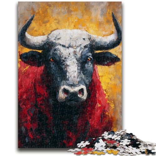 Puzzles für Erwachsene und Jugendliche, Puzzle, Bullen-Ölgemälde, Quizspiel, fördert die Liebe zwischen Paaren für Kinder ab 14 Jahren, 50x75cm Puzzles für Erwachsene und Jugendliche, Puzzle, Bullen-Ölgemälde, Quizspiel, fördert die Liebe zwischen Paaren für Kinder ab 14 Jahren, 50x75cm von ZKYUBEK