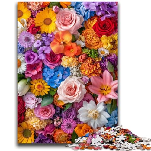 Puzzles für Erwachsene und Jugendliche, Puzzle, künstlerische Blumen, lustige Familienspiele, ganze Familie, 50x75cm von ZKYUBEK