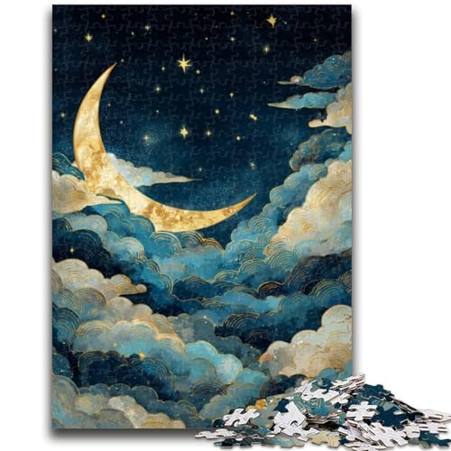 Puzzles für Erwachsene und Jugendliche, Puzzle „Goldener Mond“, Quizspiel zur Förderung der Liebe zwischen Paaren für Kinder ab 14 Jahren, 50x75cm von ZKYUBEK