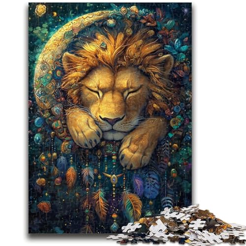 Puzzles für Erwachsene und Jugendliche, Puzzle „Löwe-Traumfänger“, Quizspiel zur Förderung der Liebe zwischen Paaren für Kinder ab 14 Jahren, 50x75cm Puzzles für Erwachsene und Jugendliche, Puzzle „Löwe-Traumfänger“, Quizspiel zur Förderung der Liebe zwischen Paaren für Kinder ab 14 Jahren, 50x75cm von ZKYUBEK