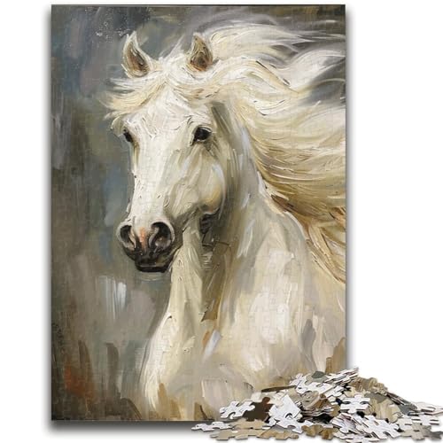 Puzzles für Erwachsene und Jugendliche, Puzzle „Weißes Pferd“, Quizspiel zur Förderung der Liebe zwischen Paaren für Kinder ab 14 Jahren, 26x38cm Puzzles für Erwachsene und Jugendliche, Puzzle „Weißes Pferd“, Quizspiel zur Förderung der Liebe zwischen Paaren für Kinder ab 14 Jahren, 26x38cm von ZKYUBEK