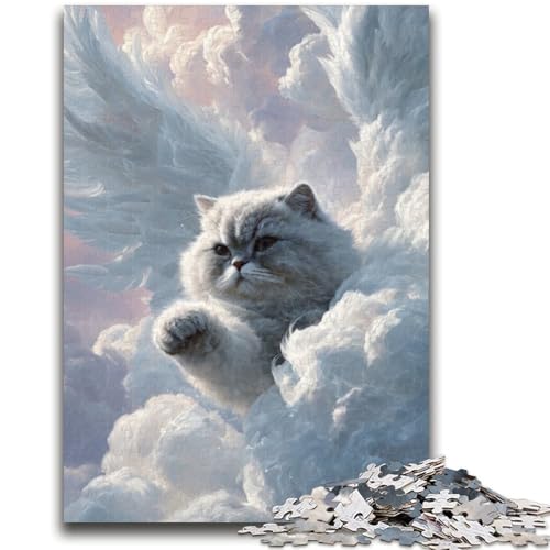 Puzzles für Erwachsene und Jugendliche, Puzzle-Katze mit Flügeln, Quizspiel zur Stärkung der Liebe zwischen Paaren für Kinder ab 14 Jahren, 50x75cm Puzzles für Erwachsene und Jugendliche, Puzzle-Katze mit Flügeln, Quizspiel zur Stärkung der Liebe zwischen Paaren für Kinder ab 14 Jahren, 50x75cm von ZKYUBEK
