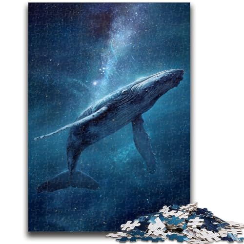 Puzzles für Erwachsene und Teenager, 1000 Teile, Weltraumwal, Familienunterhaltungsspielzeug, ganze Familie, für Kinder ab 14 Jahren, 50x75cm von ZKYUBEK