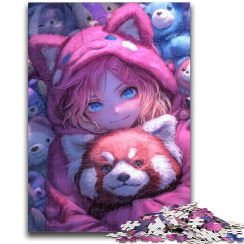 Puzzles für Erwachsene und Teenager, Puzzle, Anime-Puzzle, rotes Panda-Mädchen, Quizspiel, stärkt die Liebe zwischen Paaren für Kinder ab 14 Jahren, 26x38cm Puzzles für Erwachsene und Teenager, Puzzle, Anime-Puzzle, rotes Panda-Mädchen, Quizspiel, stärkt die Liebe zwischen Paaren für Kinder ab 14 Jahren, 26x38cm von ZKYUBEK