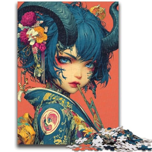 Puzzles für Erwachsene und Teenager, Puzzle, japanischer Geisha-Anime, Quizspiel, stärkt die Liebe zwischen Paaren für Kinder ab 14 Jahren, 50x75cm Puzzles für Erwachsene und Teenager, Puzzle, japanischer Geisha-Anime, Quizspiel, stärkt die Liebe zwischen Paaren für Kinder ab 14 Jahren, 50x75cm von ZKYUBEK