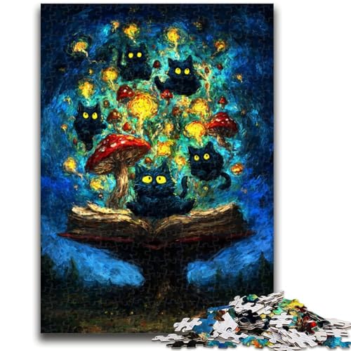 Puzzles für Erwachsene und Teenager, Puzzle „Black Cat Art“, Quizspiel zur Förderung der Liebe zwischen Paaren für Kinder ab 14 Jahren, 50x75cm Puzzles für Erwachsene und Teenager, Puzzle „Black Cat Art“, Quizspiel zur Förderung der Liebe zwischen Paaren für Kinder ab 14 Jahren, 50x75cm von ZKYUBEK