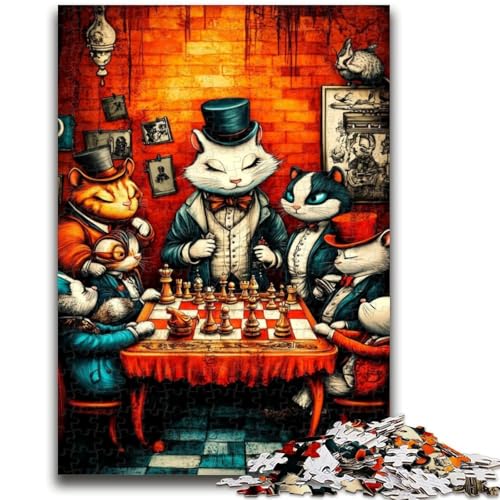 Puzzles für Teenager, 1000 Teile, Tiere Spielen Schach, Stressabbau, schwierige Herausforderung, einzigartige Heimdekoration und Geschenke, 26x38cm Puzzles für Teenager, 1000 Teile, Tiere Spielen Schach, Stressabbau, schwierige Herausforderung, einzigartige Heimdekoration und Geschenke, 26x38cm von ZKYUBEK