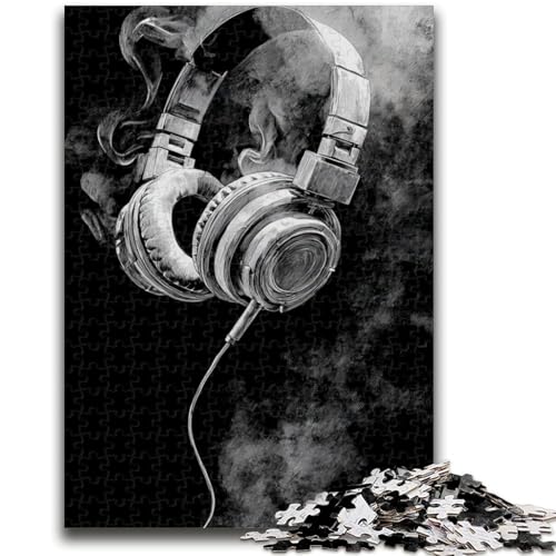 Puzzles für Teenager, 1000-teiliges Puzzle, Schwarz-Weiß-Kopfhörer, Stressabbau-Spielzeug, einzigartige Geburtstags- und Geschenkideen für Kinder ab 14 Jahren, 26x38cm Puzzles für Teenager, 1000-teiliges Puzzle, Schwarz-Weiß-Kopfhörer, Stressabbau-Spielzeug, einzigartige Geburtstags- und Geschenkideen für Kinder ab 14 Jahren, 26x38cm von ZKYUBEK