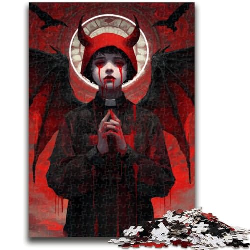 Puzzles für Teenager, Anime-Dämonenmädchen, Familienunterhaltungsspielzeug, Lernspiel für Geburtstag, Weihnachten, für Kinder ab 14 Jahren, 50x75cm von ZKYUBEK