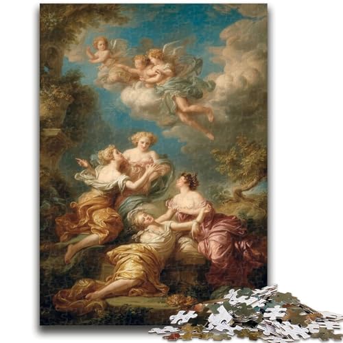 Puzzles für Teenager, Ölgemälde, Kunst, Familienunterhaltungsspielzeug, Lernspiel für Geburtstag, Weihnachten, für Kinder ab 14 Jahren, 50x75cm von ZKYUBEK