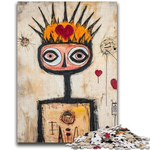 Puzzles im Basquiat-Stil für Erwachsene und Jugendliche, pädagogisches Spielzeug zum Stressabbau, ganze Familie, 26x38cm von ZKYUBEK