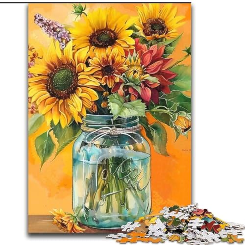Puzzles mit Rosen- und Sonnenblumen-Kunst, Holzpuzzle, 26x38cm, anspruchsvolles Denkspiel, Familienaktivität, Heimdekoration Puzzles mit Rosen- und Sonnenblumen-Kunst, Holzpuzzle, 26x38cm, anspruchsvolles Denkspiel, Familienaktivität, Heimdekoration von ZKYUBEK
