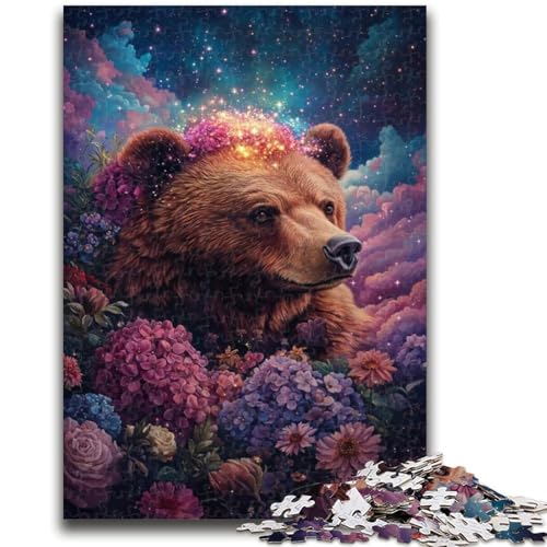 Rosenbraunbär-Puzzle für Erwachsene und Jugendliche, geeignet für Kinder ab 14 Jahren. Familienspaß ganze Familie. 26x38cm von ZKYUBEK