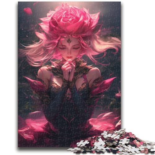 Rosenmädchen-Puzzle für Teenager, 1000 Teile, für Alter 14+, lustige Spiele, lustige Aktivitäten zu Hause, Geburtstagsgeschenke, Reisegeschenke, 26x38cm von ZKYUBEK