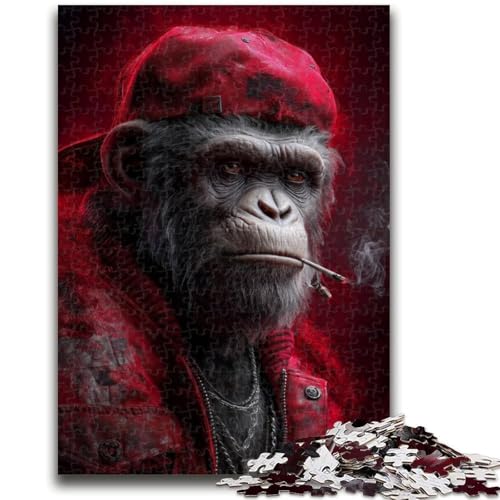 Schimpansen-Puzzle 1000 Teile für Erwachsene, Spielzeug, Lernspiele, Stressabbau, einzigartige Geburtstags- und Geschenkideen, 26x38cm Schimpansen-Puzzle 1000 Teile für Erwachsene, Spielzeug, Lernspiele, Stressabbau, einzigartige Geburtstags- und Geschenkideen, 26x38cm von ZKYUBEK