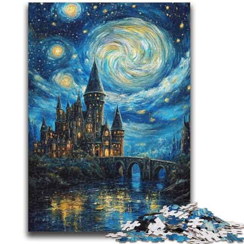 Schloss unter den Sternen Puzzle für Erwachsene, 1000 Teile, Spielzeug, intellektuelles Spiel, Künstlersammlung, Bildende Kunst, 50x75cm Schloss unter den Sternen Puzzle für Erwachsene, 1000 Teile, Spielzeug, intellektuelles Spiel, Künstlersammlung, Bildende Kunst, 50x75cm von ZKYUBEK