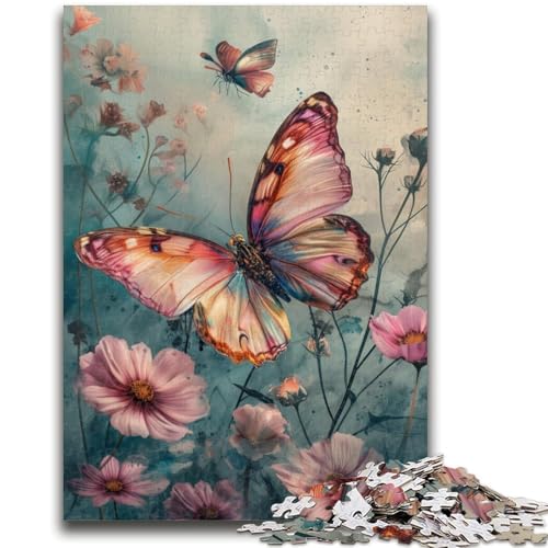 Schmetterlings-Puzzle, 1000 Teile, für Erwachsene und Jugendliche, anspruchsvolles Spiel und Lernspiel für die ganze Familie zum Geburtstag, Weihnachten, 50x75cm von ZKYUBEK