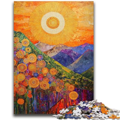Sonnenuntergangsgemälde-Berge-Puzzle für Erwachsene, 1000 Teile, Stressabbau, schwierige Herausforderung für die Heimdekoration für 14+, 50x75cm Sonnenuntergangsgemälde-Berge-Puzzle für Erwachsene, 1000 Teile, Stressabbau, schwierige Herausforderung für die Heimdekoration für 14+, 50x75cm von ZKYUBEK