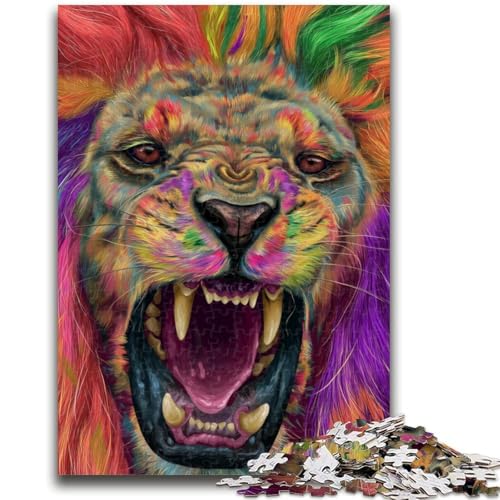 Tier-Löwen-Kunst, 1000-teiliges Puzzle für Erwachsene und Jugendliche, anspruchsvolles Spiel und Lernspiel für die ganze Familie zum Geburtstag, Weihnachten, 50x75cm von ZKYUBEK
