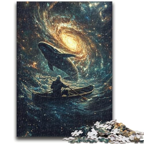 Wale im Weltraum Puzzle für Erwachsene 1000 Teile, lustige Spiele, Wanddekoration, einzigartige Geburtstags, 50x75cm von ZKYUBEK