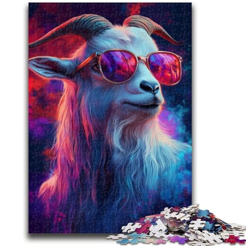 Ziegen-Puzzle für Teenager, 1000 Teile, herausforderndes Spiel und Familienspiel, Geburtstagsgeschenk, Geschenke, Wandkunst, 50x75cm Ziegen-Puzzle für Teenager, 1000 Teile, herausforderndes Spiel und Familienspiel, Geburtstagsgeschenk, Geschenke, Wandkunst, 50x75cm von ZKYUBEK