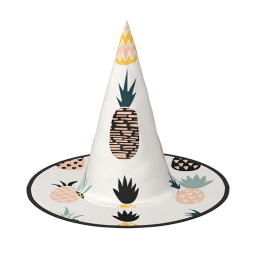 ZKZBDPLK Halloween-Spitzhut, Ananas-Druck, Halloween-Dekohut von ZKZBDPLK