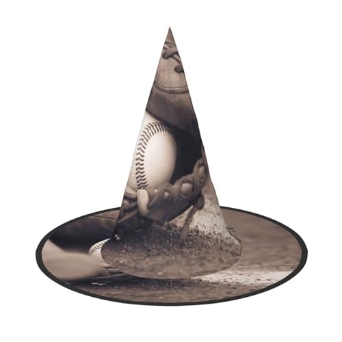 ZKZBDPLK Halloween-Spitzhut, Baseball- und Handschuh-Druck, Halloween-Deko-Mütze ZKZBDPLK Halloween-Spitzhut, Baseball- und Handschuh-Druck, Halloween-Deko-Mütze von ZKZBDPLK