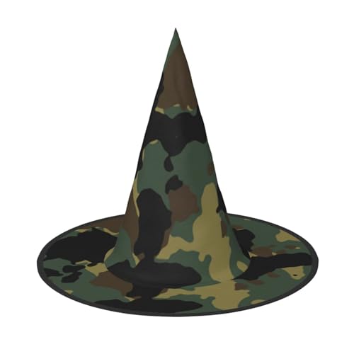 ZKZBDPLK Halloween-Spitzhut, Camouflage-Muster, Halloween-Dekohut von ZKZBDPLK