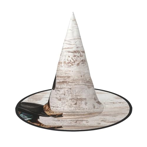 ZKZBDPLK Halloween-Spitzhut, Cowboyhut und Stiefel, bedruckt, Halloween-Dekohut von ZKZBDPLK
