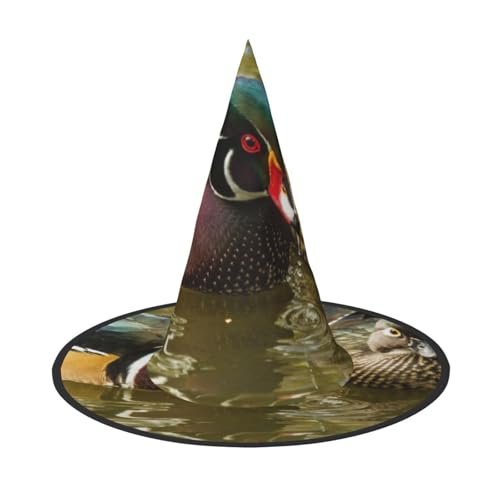 ZKZBDPLK Halloween-Spitzhut, Enten-Druck, Halloween-dekorativer Hut von ZKZBDPLK